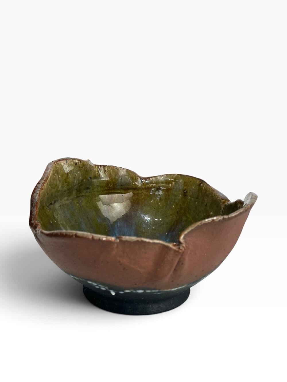 Vintage Modern Signed Yoshi Japanese Studio Ceramic Art Pottery Bowl